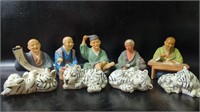 Vintage Asian Male Figurines & White Siberian