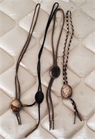 (4) Bolo's With Natural Stones