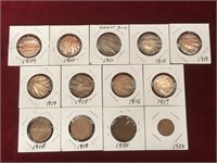 1909 to 1920 Canada 1¢ Coins