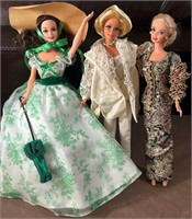 J - LOT OF 3 COLLECTIBLE BARBIE DOLLS (L109)