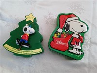 Vintage lot of two Witmans Snoopy tins