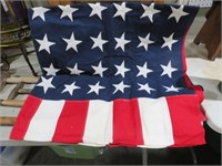LARGE AMERICAN FLAG SEWN STARS