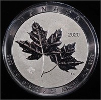 (1) 2 OZ .999 SILV 2020 CANADIAN TWIN MAPLES ROUND