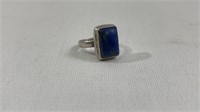 Large Blue Lapis & .925 Silver Ring