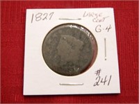 1827 Liberty Head Large Cent - G-4 - Key Date