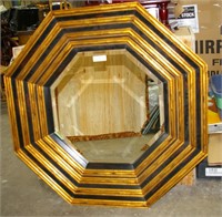 Gold Framed Octagon Mirror 40"dia
