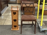 Heart Toilet Paper Holder And Vintage Chair