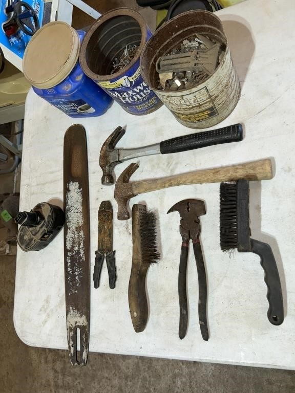 Misc tools, nails, screws, bolts
