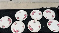 Vintage Society Rose Dinner Plates and Salad Plate