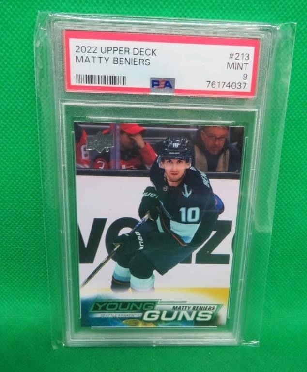 Matty Berniers PSA 9.0 2022 Upper Deck #213 YG RC