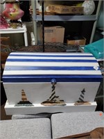 Wooden Dome Trunk w/Lighthouse Theme