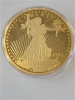 $20 Copper Round Gold Layered Gaudins