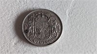 1945 Canada 50 Cent Silver Coin