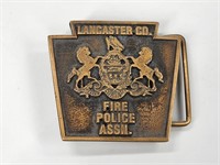 LANCASTER CO. FIRE POLICE ASSN. BELT BUCKLE