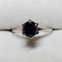Certified 10K  Black Diamond(1.2ct) Ring