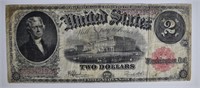 1917 $2.00 LEGAL TENDER NOTE, VG-FINE