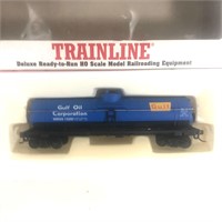 Train Car HO Scale Blue Caboose