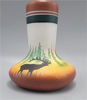 Down Home Signed Hand Painted Vase