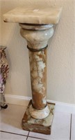 Marble pedestal approx size is 42 inches tall