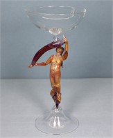 GOLDSCHMIDT, Eric Figural Blown Glass Goblet