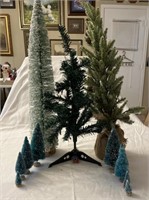 Decorative Christmas trees. tallest is 22.5"T