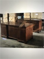 Desk and credenza matching