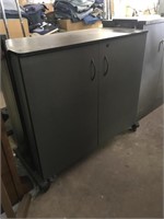 Rolling cabinet with doors