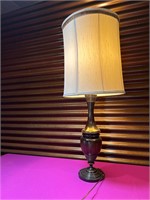 Large Table Lamp, Wood / Metal Base