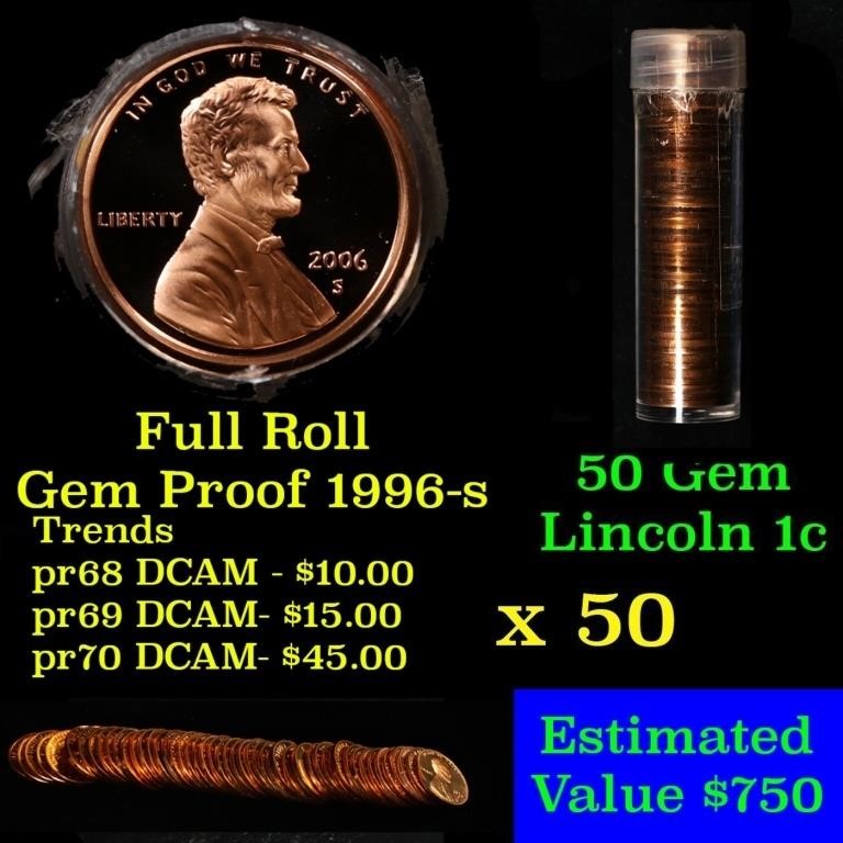 Gem Proof Lincoln 1c roll, 2003-s 50 pcs