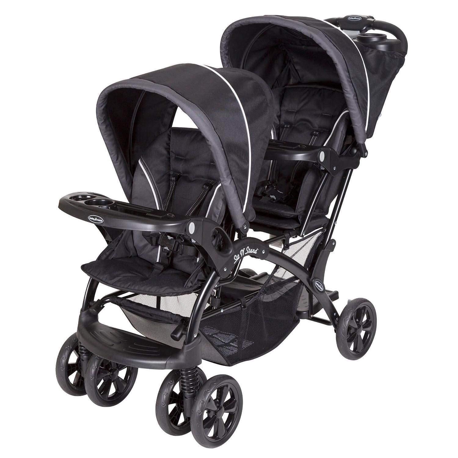 Baby Trend Sit N' Stand Double Stroller, Onyx