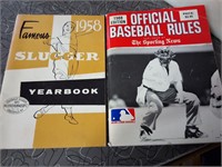 2 vintage baseball books