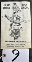 1964 Liberty Center vs Napoleon Football Program