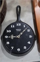 CAST IRON SKILLET CLOCK