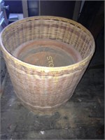 Flower Pot & Wicker Basket