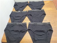 NEW Stanfield's 6 Mens Black Brief's Size S