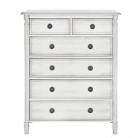 Evolur Julienne 6 Drawer Chest | Antique Grey Mist