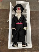 PORCELAIN CLOWN-NO BOX-19 INCHES TALL