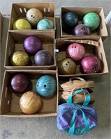 Various Sized Bowling Balls & Bags.