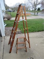 5-FT + 2-FT WOOD LADDERS