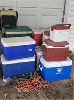 12 Coolers & Extension Cords