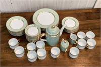 50pcs Fitz and Floyd Renaissance Mint China Set