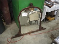 Old Oak Dresser Mirror