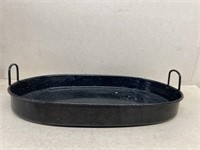 Enamel ware double handled pan