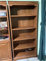 Five Shelf Wooden Bookcase