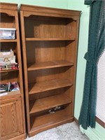 Five Shelf Wooden Bookcase