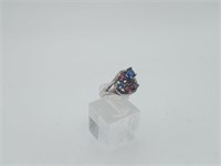 Multi Color Stone Sterling silver Ring
