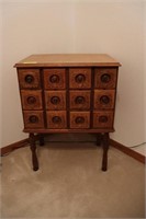 Oak Sewing Machine Drawer Cabinet