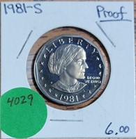 1981-S PROOF SUSAN B. ANTHONY DOLLAR