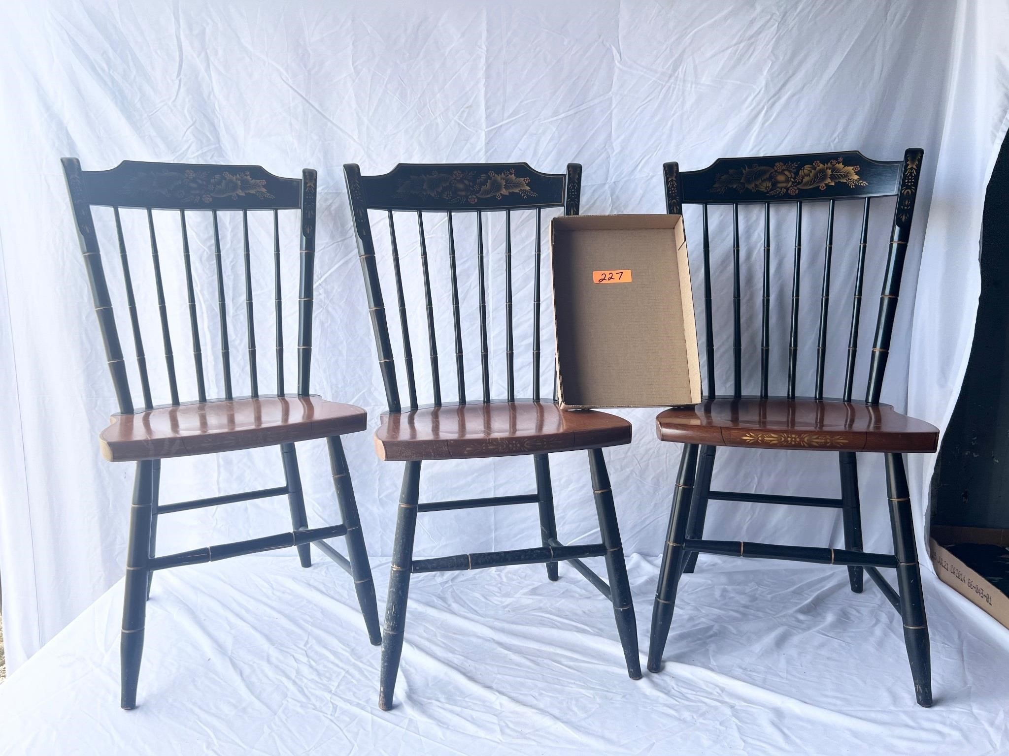 3 Hitchcock's Chairs