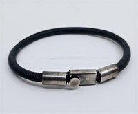 Sterling Silver 925 Bracelet and Leather